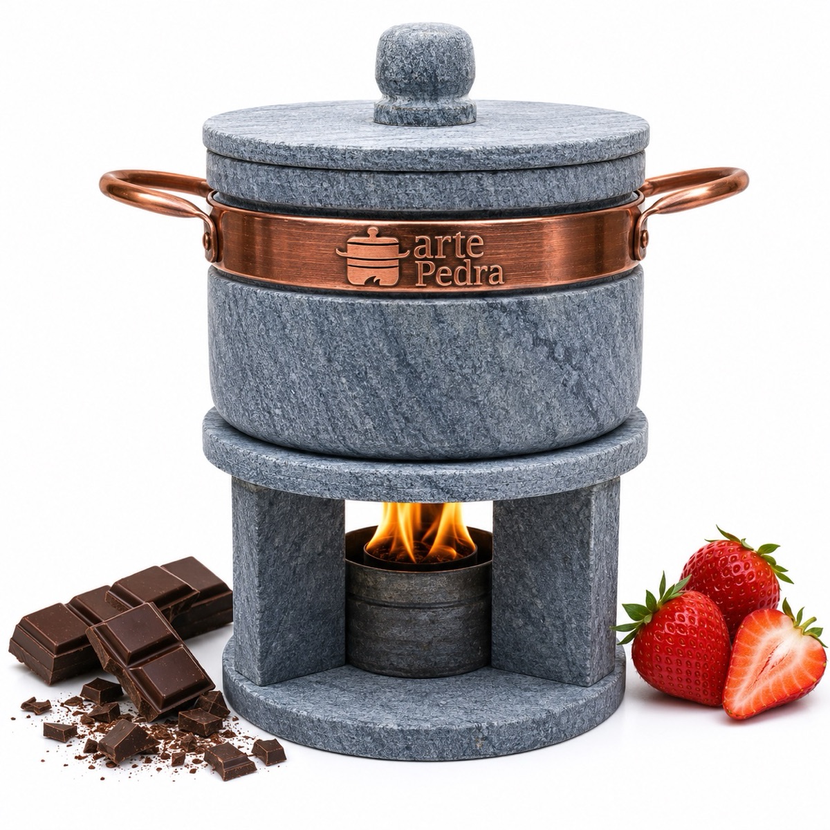 Fondue 500ml De Pedra Sabão: Tradição E Sabor Em Cada Derretida Arte Pedra