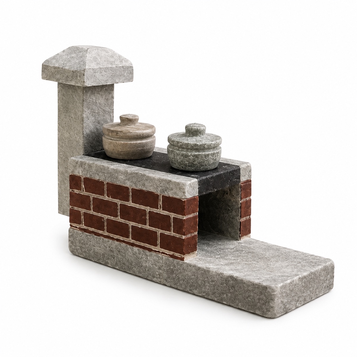 Mini Fogão a Lenha de Pedra Sabão Decorativo Rústico Artesanal ? Porta Palito de Dente