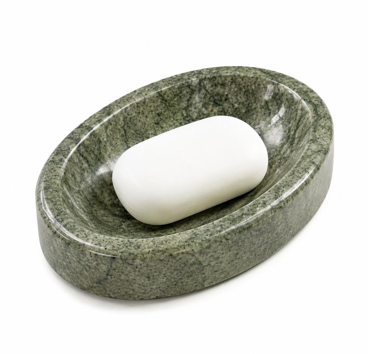 Saboneteira Oval Feita Em Pedra Sabão Resinada